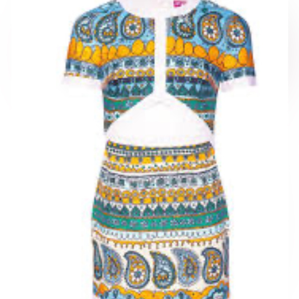 Staud
Perla Printed Linen Cutout Minidress